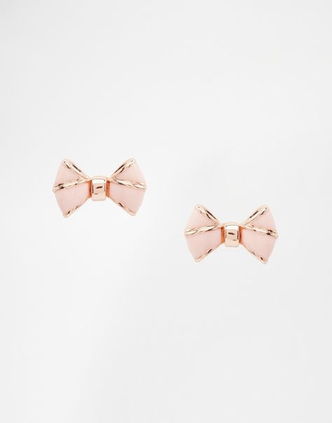 Image 1 of Ted Baker Ediee Pink Enamel Baby Bow Stud Earrings Ted Baker Jewellery, 일본 패션, Earrings Butterfly, Womens Earrings Studs, Pink Bows, Baby Bow, Opal Studs, Choker Style, Birthstone Gifts