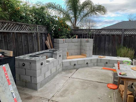 How To Build A Cinder Block Outdoor Kitchen – Storables Outdoor Kitchen With Cinder Blocks, Cinder Block Outdoor Kitchen, Block Outdoor Kitchen, Build An Outdoor Kitchen, Cinder Block Furniture, Concrete Outdoor Kitchen, Cinder Blocks, Outdoor Kitchen Plans, Build Outdoor Kitchen