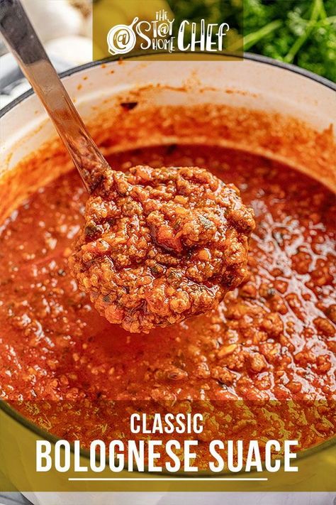 Learn three ways to make Classic Bolognese Sauce with instructions for the stovetop, Instant Pot, and slow cooker. This traditional Italian red sauce is savory, rich, and full of flavor. #bolognesesauce #pastasauce Italian Red Sauce Recipe, Italian Red Sauce, Classic Bolognese, Italian Sauce Recipes, Refreshing Salads, Red Sauce Recipe, Bolognese Sauce Recipe, Sauce Spaghetti, Resep Pasta