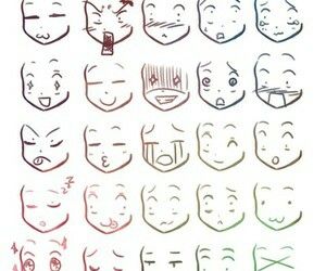 Anime faces, different expressions, emotions, funny, chibi; How to Draw… Expressions Sketch, Expression Anime, Funny Chibi, Anime Face Drawing, Different Expressions, Drawing Face Expressions, Draw Manga, Manga Drawing Tutorials, Anime Things