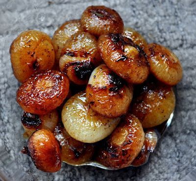 Braised Cipollini Onions (Photo by Michelle Judd of Taste As You Go) Braised Onions, Cipollini Onions, Julia Childs, Julia Child Recipes, Dinner Guest, Onion Recipes, French Cooking, Julia Child, Vegetable Sides