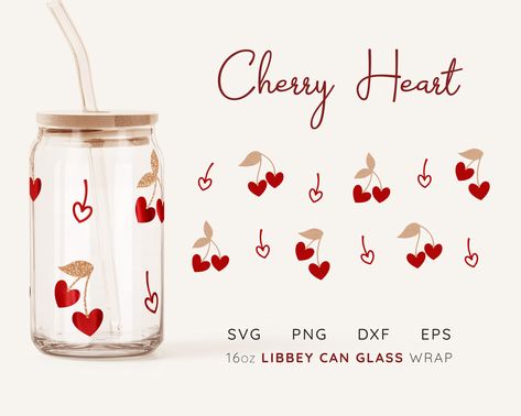 Excited to share the latest addition to my #etsy shop: Cherry Heart 16 oz LIBBEY GLASS SVG Valentine Beer Can Glass Svg Glass Beer Can Wrap Svg Valentine Glass Can Svg for Cup Libbey Wrap Svg https://etsy.me/3vJTTFx #valentinesday #libbyglasscansvg #valentinesvgcup Glass Can Svg Wrap, Glass Cup Wrap Svg, Libby Glasses, Beer Can Glass Svg, Can Glass Wrap Svg, Cricut Cups, Libbey Glass Svg, Can Wrap Svg, Glass Can Svg