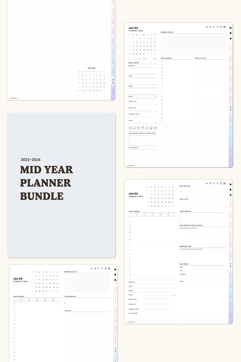Looking for the perfect planner to cater to your unique needs? Look no further! Our All-in-One Digital Planner Pack offers four distinct planners designed to help you conquer your day and stay on top of your goals! 2025 Digital Planner Free, Digital Wellness Planner, Free Digital Fitness Planner Goodnotes, Mid Year Planner, Free Digital Planner 2024/2025, Planning Routine, Undated Digital Planner, Year Planner, Daily Planning