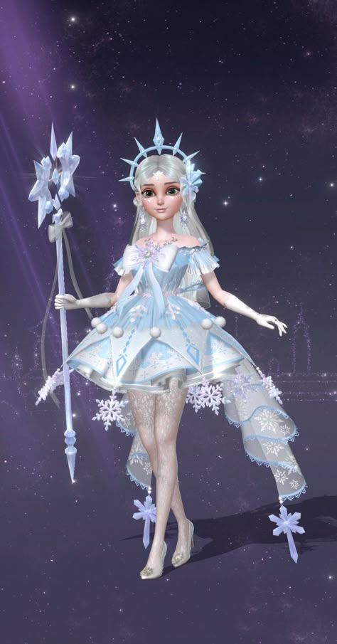 Time Princess Game, Ice Princess Costume, Ice Queen Costume, Magical Girl Outfit, Princess Games, Snow Princess, Queen Outfit, Time Princess, Princess Dress Up