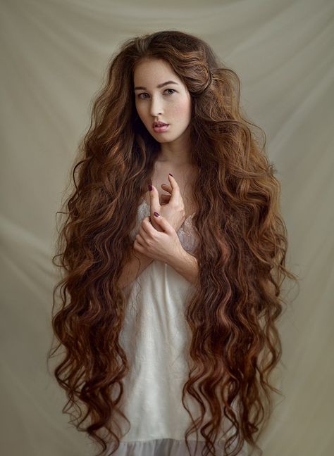 Now this looks like my hair... When I search long/thick hair tutorials this is what I mean by long and thick. :) Hairstyles For Very Long Hair, Extremely Long Hair, Long Face Hairstyles, Really Long Hair, Long Brown Hair, Super Long Hair, Curly Bob Hairstyles, Long Wavy Hair, Very Long Hair