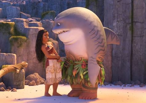 Disney Moana "Shark Head" - this scene is so funny Moana X Maui, Moana 2016, Moana Movie, How Far Ill Go, Disney Princess Moana, Shark Head, Princess Pictures, Disney Moana, Walt Disney Studios