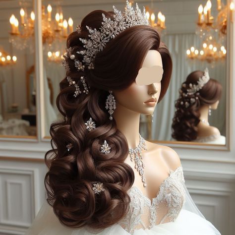 Turkish Hairstyles, Royal Hairstyles Princesses, Antique Hairstyles, Vtuber Accessories, Royalty Hairstyles, Regal Hairstyles, Arabic Hairstyles, Royal Hairstyles, Intricate Hairstyles