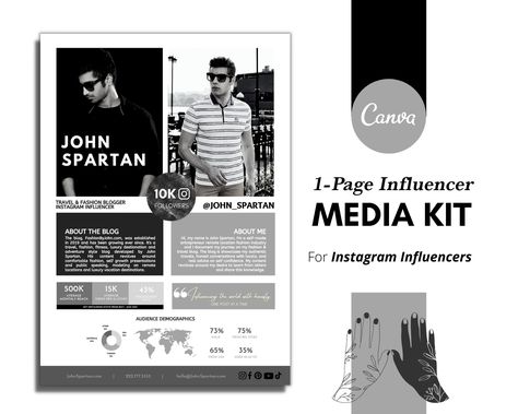 Feel BALANCED with this dark Influencer Media Kit, Rate Card, Media Kit Template, Press Kit, Vacation Home Rentals, Blog Instagram, Media Kit, Instagram Influencer, Iconic Photos