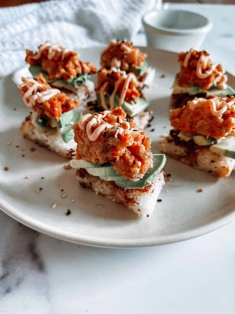 Vegan Crispy Rice, Spicy Tuna And Crispy Rice, Crispy Rice Sushi, Vegan Spicy Tuna Roll, Spicy Crunchy Tuna Roll, Vegan Crispy Rice Sushi, Vegan Spicy Tuna, Crispy Rice Spicy Tuna, Sushi Bites