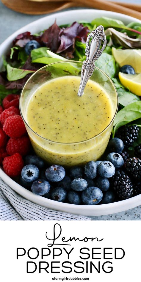 Poppyseed Dressing Recipe Healthy, Lemon Poppyseed Dressing Recipe, Poppyseed Dressing Recipe, Poppyseed Salad Dressing, Lemon Poppy Seed Dressing, Lemon Salad Dressings, Seed Salad, Poppyseed Dressing, Poppy Seed Dressing