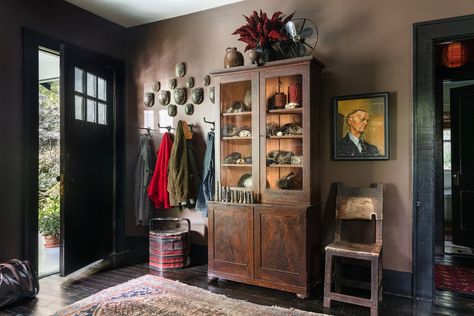 entryway ideas brewington display collections Cluttered Entryway, Pretty Entryway, Vintage Cubby, Foyer Mudroom, Display Collections, 1800s Home, Texas Farmhouse, Fishing Shack, Cement Tile Shop