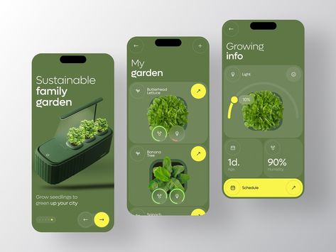 Gardenize App - Smart Mobile SaaS by Jack R. for RonDesignLab ⭐️ on Dribbble App Recipe, Green Cities, Marketing Dashboard, Garden Organization, Capstone Project, Planning And Organizing, Green City, Dashboard Design, Ui Inspiration