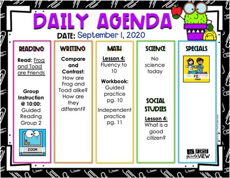 Daily Agenda Slides, Student Of The Week, Class Meetings, School Lesson Plans, Classroom Management Tool, Weekly Agenda, Daily Agenda, Teacher Planning, Reading Practice