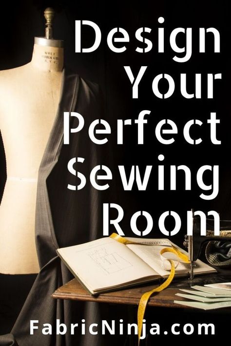 Designing the Perfect Sewing & Craft Room - Fabric Ninja Tailor Studio Work Spaces, Small Sewing Room Ideas Layout, Fashion Designer Studio Workspaces Sewing Rooms, Sewing Room Ideas Layout, Sewing Room Design Layout, Craft Room Layout, Sewing And Craft Room, Tailoring Studio, Organization Crafts