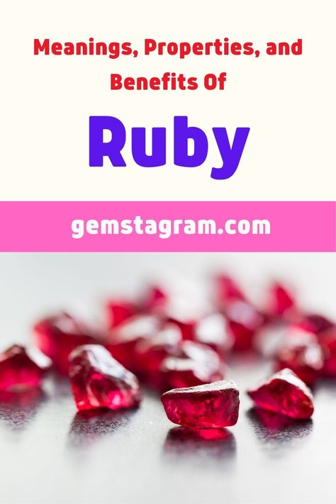 Ruby Stone Meaning, Ruby Meaning, Crystals Meanings, Bracelets With Meaning, Ruby Crystal, Ruby Stone, Crystal Meanings, Crystal Stones, Ruby Gemstone