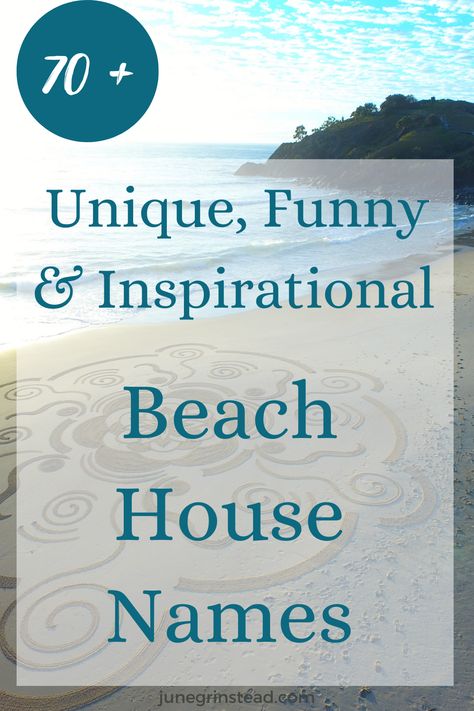 Homebuilding, beach house, beach house name, patterns in the sand, seaside, ocean view Beach House Names Ideas, House Names Ideas, Beach House Names, Beachfront House, House Name, Beach Haven, House Names, Make Waves, Holiday Villa