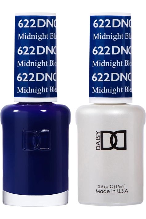 DND Gel Polish Set - 1 each of Blue Gel Polish and Blue Nail Polish, 622 Midnight, 0.5 Fl Oz Blue Gel Polish, Dnd Gel Polish, Blue Gel, Blue Nail Polish, Blue Nail, Blue Nails, Midnight Blue, Nails Inspiration, Gel Polish