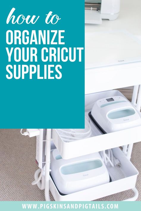 Cricut Supplies Organization, Cricut Supply Organization, Cricut Organization, Silouhette Cameo, Cricut Cart, Vinyl Craft Projects, Fun Diy Craft Projects, Craft Cart, Cricut Supplies