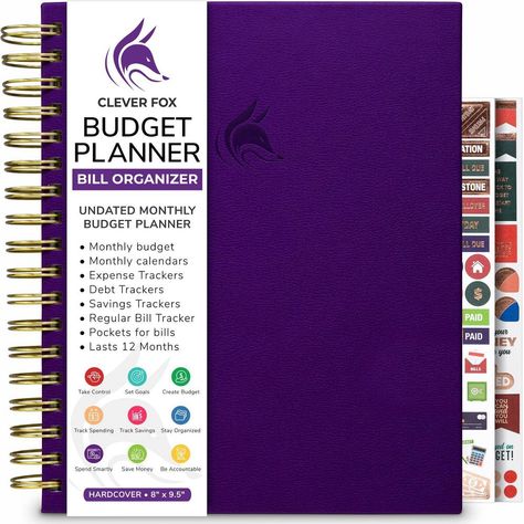 Make an essential step towards organizing your finances and fulfilling your financial goals with Clever Fox Budget Planner & Bill Organizer. It will make sure you set and stick to your budget and reach all of your financial goals, whether you are looking to earn more, spend less, pay off your debt, or save up money. Brainstorm and create a system that works for you and your unique financial goals. Forget the stress and pressure of chaotic budgeting and gain full control of your finances. Set mon Save Up Money, Monthly Budget Planning, Bill Organizer, Money Planner, To Do Checklist, Colorful Planner, Financial Motivation, Budget Planner Template, Bill Organization