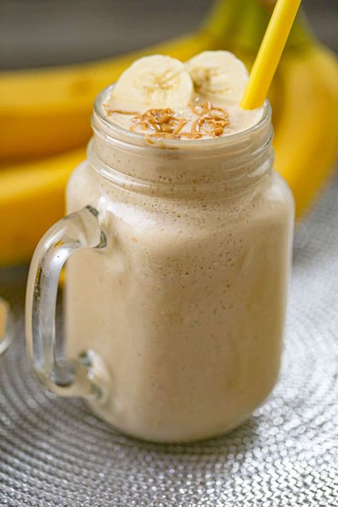 Peanut Butter Banana Protein Smoothie Dessert Bullet Recipes, Peanut Butter Banana Protein, Bullet Recipes, Protein Smoothie Bowl, Banana Protein Smoothie, Peanut Butter Banana Smoothie, Banana Powder, Peanut Butter Smoothie, Banana Protein