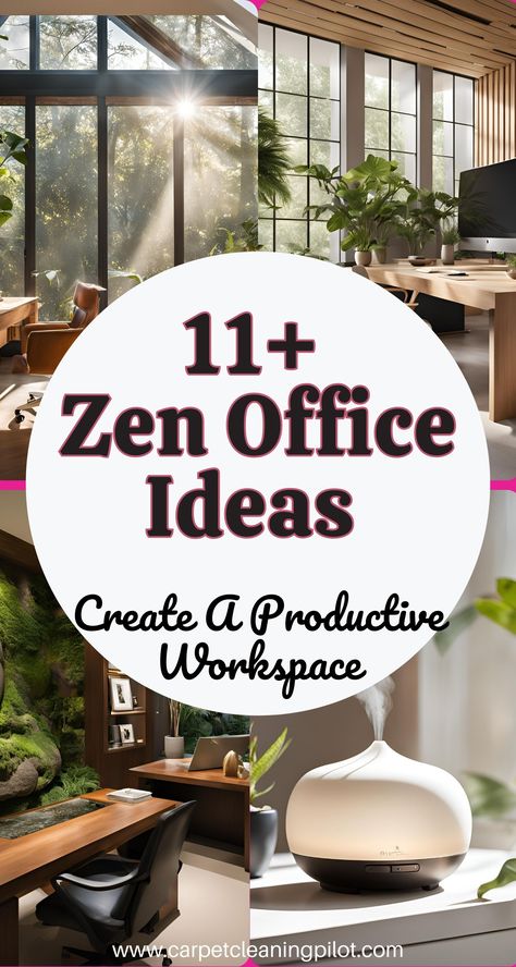 Create a peaceful and productive workspace with 11+ Zen office ideas. From minimalist designs to calming decor, transform your office into a tranquil retreat for focus and creativity. Non Traditional Office Space, Office Classroom Design, Spa Like Office Ideas, White Walls Office Ideas, Office Decor Calming, Calming Desk Decor, Home Office Fitness Room, Yoga Room Office, Office Ideas With Plants