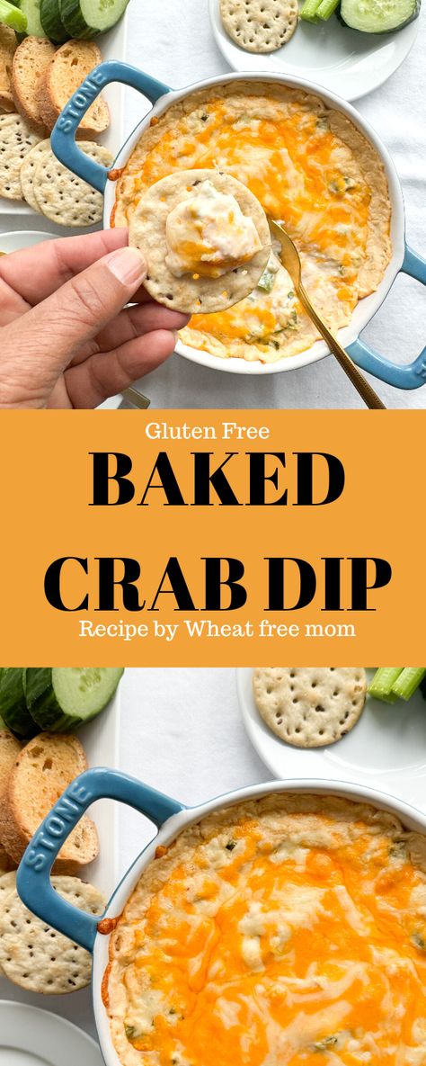 Gluten Free Crab Dip, Dairy Free Crab Dip, Warm Crab Dip, Gluten Free Worcestershire Sauce, Baked Crab Dip, Gluten Free Baguette, Gluten Free Dips, Dip Recipes Hot, Canned Crab Meat