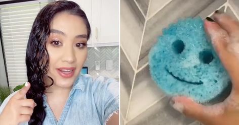 Watch Vanesa Amaro's Cleaning Hacks on TikTok | Videos | POPSUGAR Home Tiktok Cleaning Hacks, Vanessa Amaro Cleaning, Cleaning Tiktok, Tiktok Cleaning Room Hack, How To Deep Clean Your Room Tiktok, Scrub Daddy, Household Help, How To Fold Towels, Tidy Up