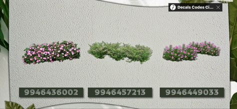 Bloxburg Decal Codes Flowers, Flower Bloxburg Codes, Bloxburg Realistic Flower Codes, Roblox Flower Decals, Bloxburg Flower Vase Decal, Bloxburg Transparent Vine Decal Codes, Bloxburg Garden Decals Codes, Bushes Decals Bloxburg, Bloxburg Flower Decals Codes Transparent