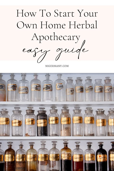 Home Apothecary, Herbal Witch, Natural Medicine Cabinet, Apothecary Decor, Herbs And Plants, Medicinal Tea, Herbal Apothecary, Magical Herbs, Herbal Healing