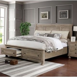 Hidden Nightstand, Bed Set Furniture, Paneled Headboard, Bedroom Sets Furniture King, King Bedroom Furniture, Classic Bun, Complete Bedroom Set, Farmhouse Bedrooms, Modern Beds