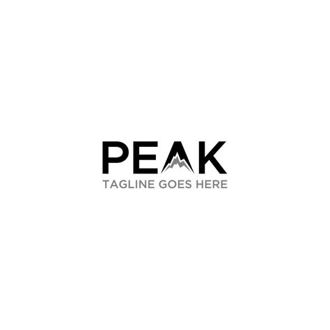 Peak Logo Design Ideas, Peak Logo Design, Mountain Logo Design, Logo Design Unique, Wordmark Logo Design, Logo Wordmark, Peak Logo, Mountain Logo, Wordmark Logo