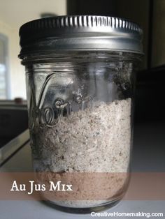 Easy au jus mix you can make ahead of time and have on hand to make French Dip sandwiches. Aujus Sauce, French Dip Sandwiches, Homemade Dry Mixes, Sauce Au Poivre, Dip Sandwiches, Homemade Spice Mix, Homemade Pantry, Diy Spices, French Dip Sandwich