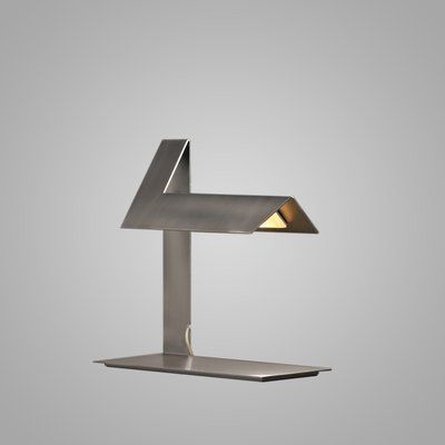 ZANEEN design Plie 10.25" Desk Lamp Finish: Pewter Aluminum Sheet Metal, Desk Lamp Design, Lampe Metal, Modern Hanging Lights, Modern Lanterns, Geometric Lighting, Table Lights, Geometry Pattern, Contemporary Floor Lamps