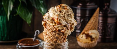 Brown Butter Bourbon Caramel Gelato Gelato Vs Ice Cream, Brown Butter Bourbon, Healthy Nice Cream, Butter Bourbon, Bourbon Ice Cream, Cooking With Wine, Bourbon Caramel, Gelato Flavors, Bourbon Cream