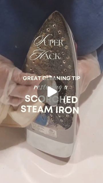 Cecily CJ on Instagram: "When mistakes happen w/your steam iron, don't throw it out: this hack will save it! Pro Tips below
::
Who hasn't ruined a piece of clothing & an iron at the same time.  In fact, it's hard to determine which has you more upset, losing a favorite piece or destroying your iron.
::
In most cases, the clothing is finished & not redeemable; but believe it or not, the iron may have a second chance.
::
Follow these steps to fix the burned on fabric on your iron plate.
What you need:
	• Toothpaste (not Gel)
	• Microfiber Cloth
	• Double Sided Sponge w/scrubber on one side
	• White Vinegar
	• Tap Water
	• Disposable Gloves
	• Measuring Cup
STEPS:
Start w/ an unplugged cool iron
Apply thin layer of toothpaste on iron plate in circular motion w/cloth
Allow to Cleaning Iron Plate, Mistakes Happen, Iron Plate, Circular Motion, Disposable Gloves, Tap Water, How To Clean Iron, Measuring Cup, Steam Iron