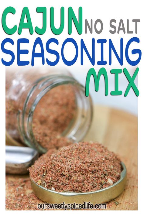 Salt Free Cajun Seasoning Recipe, Spice Combos, No Salt Seasoning, Nut Mixes, Low Sodium Recipes Heart, Cajun Seasoning Recipe, Cajun Seasoning Mix, Salt Free Recipes, Heart Healthy Recipes Low Sodium