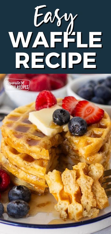 This easy waffle recipe uses simple ingredients from your pantry and can be made in less than 15 minutes. Making waffles from scratch is a breeze and doesn’t take much more effort than buying a box mix. Plus, homemade waffles taste far better than store-bought mix waffles. Make up a big batch and freeze the rest for later. Simple Waffle Batter, Freezing Homemade Waffles, Waffles Easy Recipe, Easy Waffle Recipe From Scratch, Simple Waffle Mix Recipe, Easy Fluffy Waffle Recipe, Mini Waffle Recipes Easy, Make Ahead Waffle Batter, Diy Waffle Mix Recipes Easy