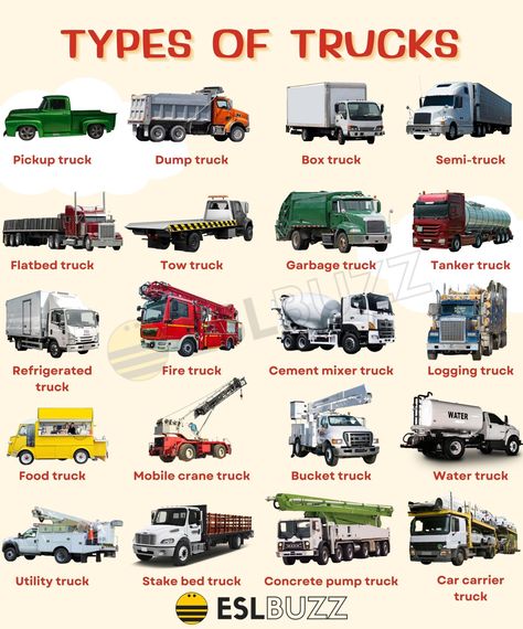 Trucks For Sell, Badass Names, Old Man Pictures, Man Pictures, Cement Mixer Truck, Truck Names, Bucket Truck, Vocabulary English, Utility Truck