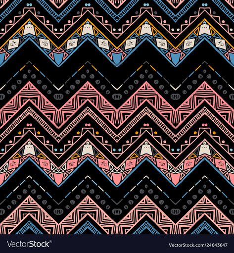 Zig Zag Pattern Design, Aztec Pattern Wallpaper, Zig Zag Print Dress, Indian Embroidery Designs, Ethnic Pattern Design, Elephant Tapestry, African Pattern Design, Dress Design Drawing, Geo Pattern