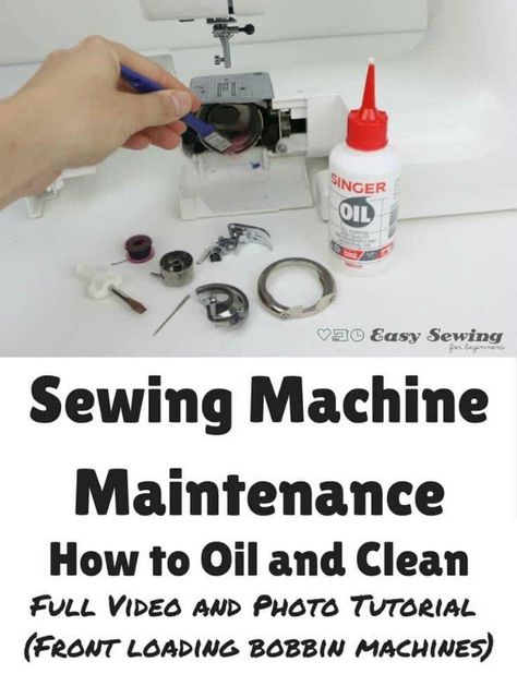 How To Oil A Sewing Machine, How To Tune Up A Sewing Machine, How To Operate A Sewing Machine, Threading Sewing Machine, Sewing Machine Repair, Sew Ins, Beginner Sewing Projects Easy, Sewing Projects For Beginners, Sewing Skills