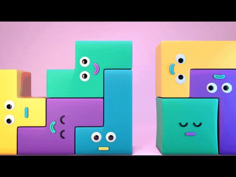 Tetris by Tomasz Czajka Tetris Animation, Tetris Design, Tetris Game, Moving Image, Game Inspiration, Stop Motion, Motion Graphics, Event Design, Motion