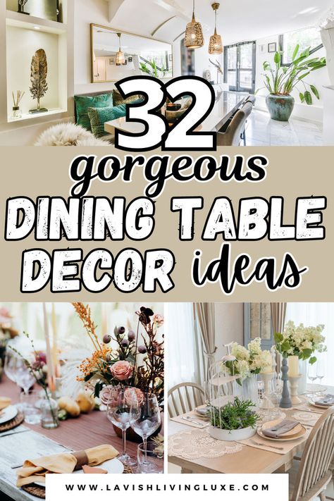 dining table decor Pretty Dining Table, Dining Table Centerpiece Everyday, Dining Room Table Decor Centerpiece, Center Piece For Dining Table, Centerpiece For Dining Room Table, Dining Table Decor Everyday, Dining Room Table Decor Ideas, Dining Table Decor Ideas, Long Dining Room Tables