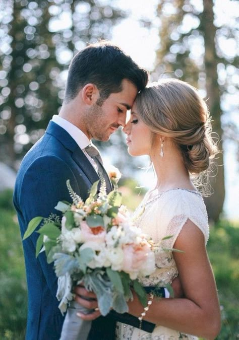 Romantic wedding photo pose ideas - - wedding photo poses, wedding photo shoot Wedding Portrait Poses, Outdoor Wedding Photography, Wedding Picture Poses, Wedding Couple Poses, Bride Photography, Groom Photo, Modest Wedding, Jenny Packham, Wedding Photography Poses