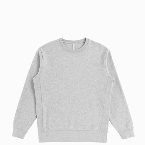 Heather Grey Organic Cotton Crewneck Sweatshirt — Original Favorites Timor Leste, Supima Cotton, Cotton Fleece, Guinea Bissau, Knit Cotton, White Sweatshirt, Mozambique, Leisure Wear, Wardrobe Essentials