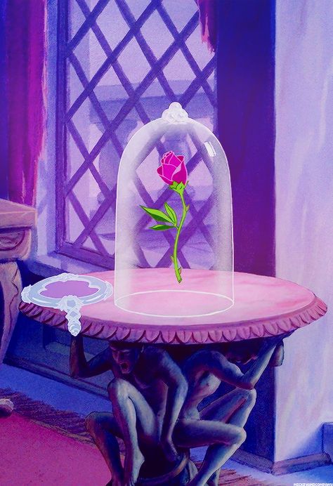 mickeyandcompany: “ The rose she had offered was truly an enchanted rose, which would bloom until his 21st year. ” Enchanted Mirror, Disney Challenge, Walter Elias Disney, Disney Enchanted, Belle Beauty And The Beast, Enchanted Rose, Disney Princess Pictures, Disney Favorites, Old Disney