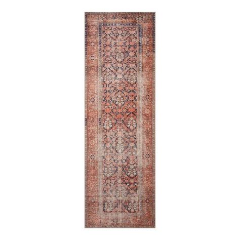 Izmir Navy And Rust Persian Style Floor Runner - v1 Eclectic Runner Rug, Bathroom Runner, Long Kitchen, Affordable Rugs, Floor Runners, Room Redesign, Kitchen Runner Rug, Persian Style Rug, Persian Style