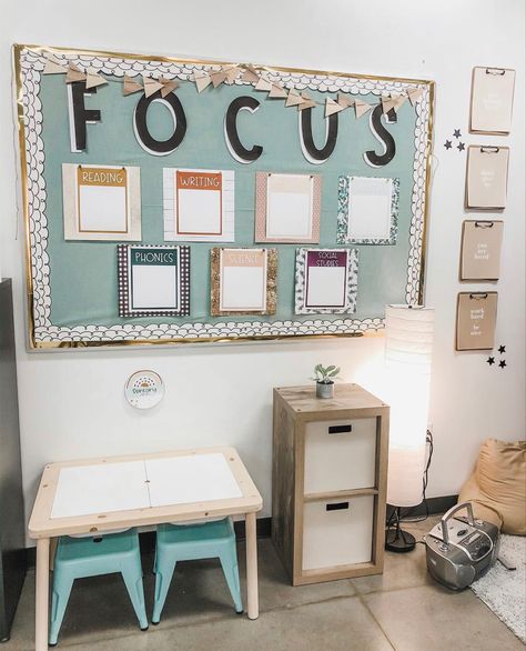 Class Decoration Ideas, Student Images, Listening Center, School Counselor Office, Boho Rainbow Classroom, Classroom Images, Creative Teaching Press, Focus Wall, Elementary Classroom Decor