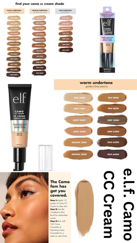 e.l.f. Camo CC Cream, Color Correcting Medium-To-Full Coverage Foundation with SPF 30, Light 240 W, 1.05 Oz (30g)
e.l.f. Camo CC Cream
Color Correcting
Medium-To-Full Coverage
Foundation
SPF 30
Light 240 W
1.05 Oz (30g)
Makeup Product
Sun Protection
Complexion Perfection
Skin Tone Correction
Lightweight Formula
Beauty Essentials
Conceal Blemishes
Smooth Finish
Long-Lasting
Broad Spectrum Protection
All-Day Wear
Makeup Base
Daily Foundation Complexion Enhancer
Color-Adjusting Technology Elf Camo Cc Cream Swatches, Elf Cc Cream, Loreal Bb Cream, Best Cc Cream, It Cosmetics Cc Cream, Paris Makeup, Foundation With Spf, Anti Redness, Color Correcting