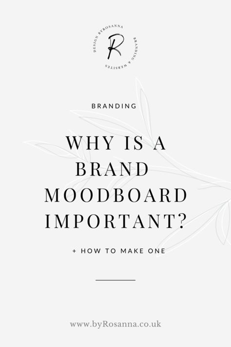 Why Is A Brand Moodboard Important? (+ How to make one) | #brandmoodboard #moodboard Branding Essentials, Kombinasi Font, Product Aesthetic, Speakeasy Decor, Branding Moodboard, Brand Moodboard, Brand Manager, Solopreneur Tips, Business Branding Design