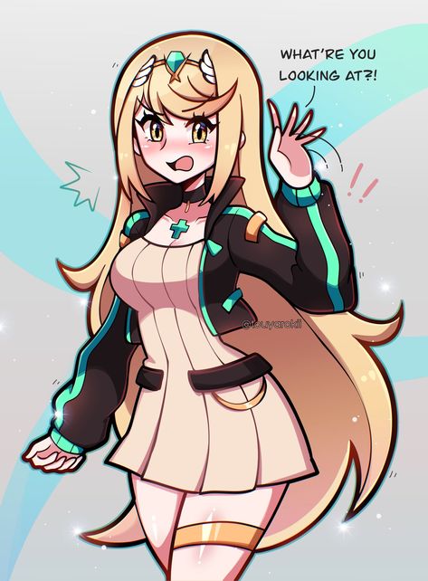 Touya! ★ on Twitter: "Mythra in casual clothes ✨ https://t.co/FktVJ9nCmz" / Twitter Mythra Fanart, Pyra Fanart, Spring Uniform, Xenoblade Chronicles, All Pokemon, Pokemon Characters, Pokemon Trainer, Pokemon Fan, Casual Clothes